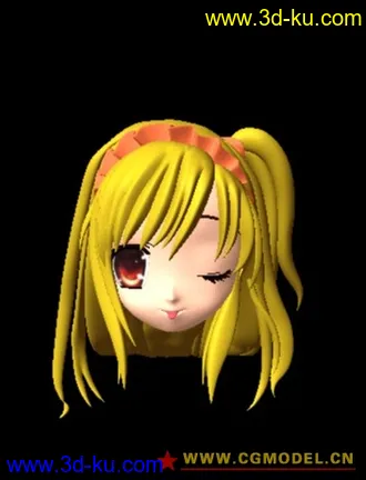 超可爱小女孩 MAYA模型 头部的图片
