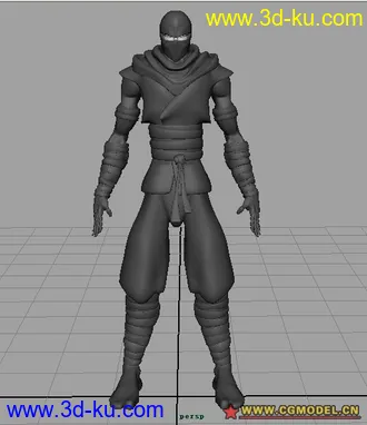 3D打印模型忍者带骨骼。很拉风~的图片