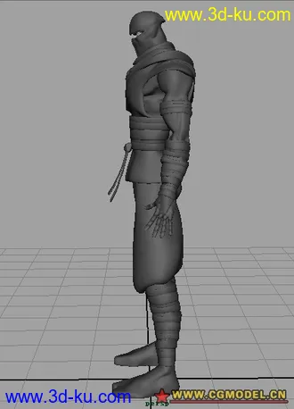 3D打印模型忍者带骨骼。很拉风~的图片