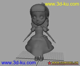 3D打印模型原创卡通人物-小mm的图片