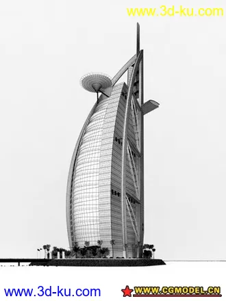 3D打印模型阿拉伯塔酒店（修正版）的图片