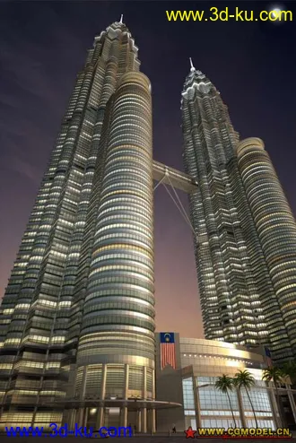 3D打印模型双峰塔（修正版）的图片