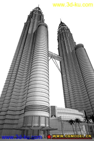 3D打印模型双峰塔（修正版）的图片