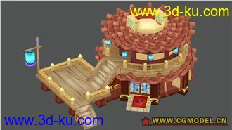 3D打印模型新人自己做的Q版场景。的图片