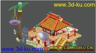 3D打印模型Q版房子的图片