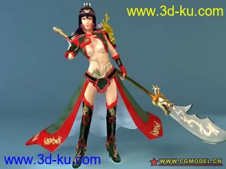 3D打印模型女三国关羽的图片