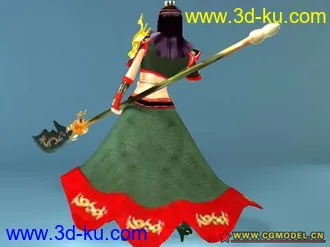 3D打印模型女三国关羽的图片