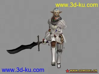 3D打印模型天堂2女角色（临摹）的图片