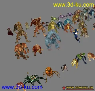 3D打印模型泰坦之旅怪物大集合的图片