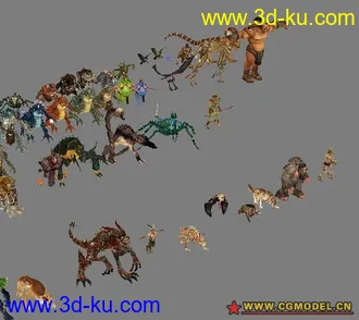 3D打印模型泰坦之旅怪物大集合的图片