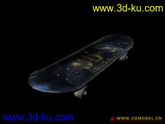3D打印模型次时代_skateboard滑板带贴图的图片