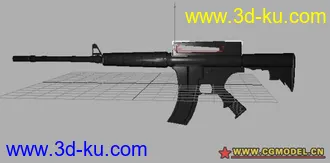 3D打印模型小妹新做的一把枪。。。我的第二个高模，希望大家多支持~的图片