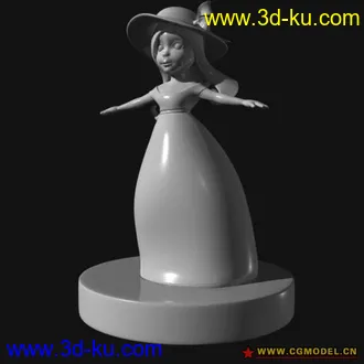 3D打印模型戴帽子瓷娃娃MM带表情的图片