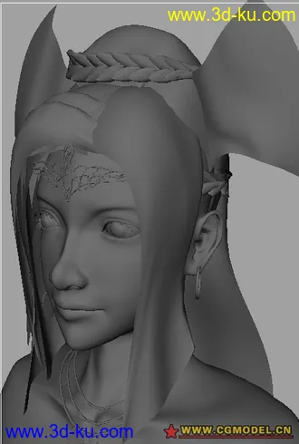 3D打印模型古代女人素模的图片