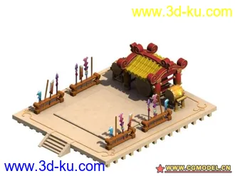 3D打印模型Q版擂台一个的图片