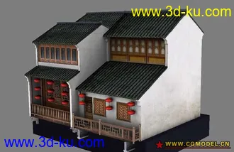 3D打印模型江南民居的图片