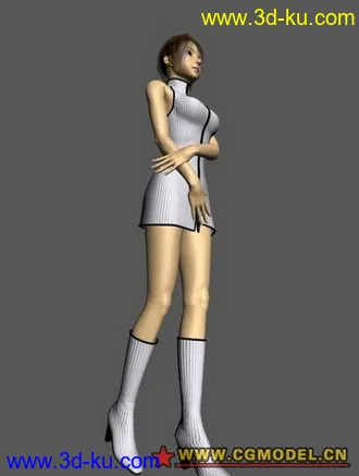 带骨骼的女性3D模型的图片