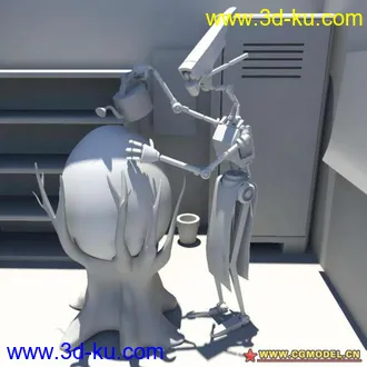 3D打印模型机器人角色的图片