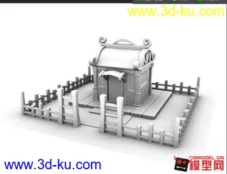 3D打印模型初学maya建的一个游戏场景的图片