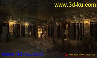 3D打印模型破舊牢房刑場的图片