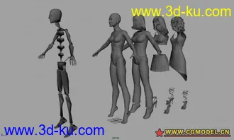 3D打印模型女人+衣服的图片
