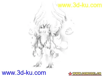 3D打印模型高模转低模 吐血力荐_魔神降世 带灯光的图片