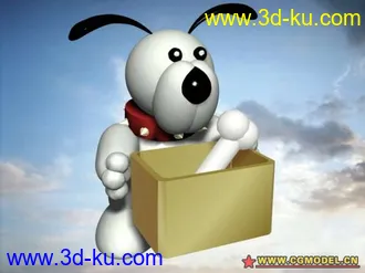 3D打印模型卡通狗的图片