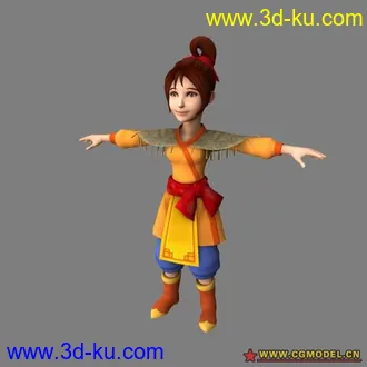 3D打印模型Q版古代美女的图片