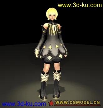3D打印模型可愛美少女(真名法典)帶動作的图片
