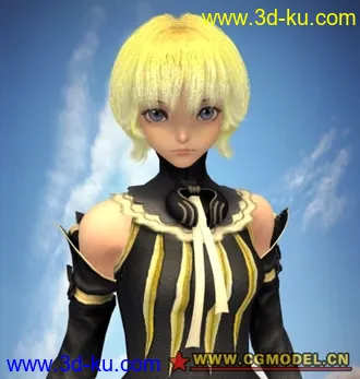 3D打印模型可愛美少女(真名法典)帶動作的图片