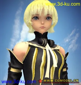 3D打印模型可愛美少女(真名法典)帶動作的图片