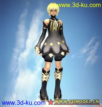 3D打印模型可愛美少女(真名法典)帶動作的图片