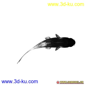 3D打印模型水墨鲤鱼的图片