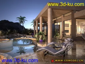 3D打印模型一个气派的别墅！的图片