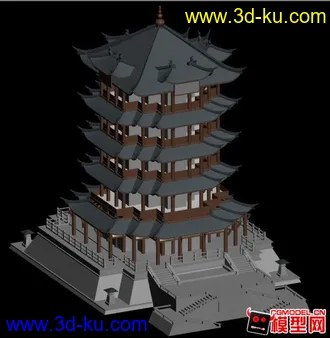 3D打印模型黄鹤楼的图片