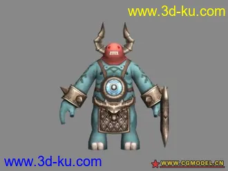 3D打印模型光明战记 - 斧头牛角怪的图片