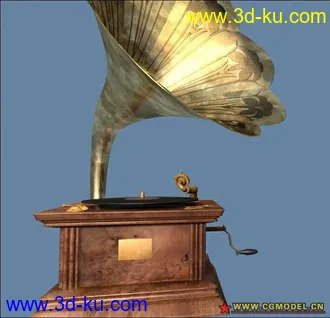 3D打印模型自作漂亮留声机 原创的图片