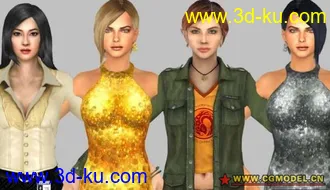 3D打印模型《僵尸围城2》蕾贝卡 史黛西加变态双胞姐妹花的图片