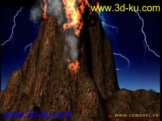 3D打印模型火上熔岩的图片