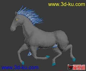 3D打印模型带奔跑动画的马的图片