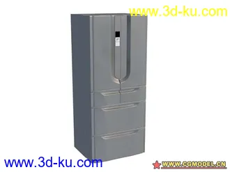 3D打印模型双开门冰箱 现代冰箱原创的图片