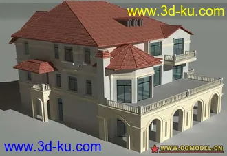 3D打印模型别墅 现代别墅 新式别墅 原创设计的图片