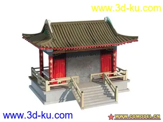 3D打印模型戏台 古建 原创设计的图片