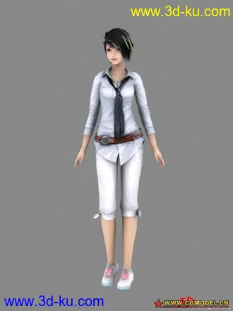 3D打印模型时尚漂亮女白领mm的图片
