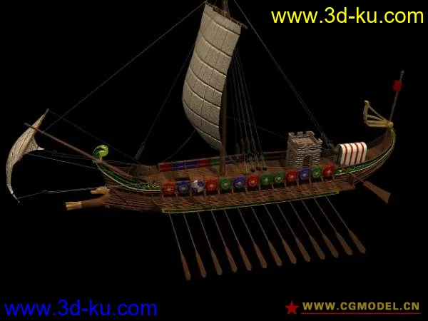 古代战船一款模型的图片1