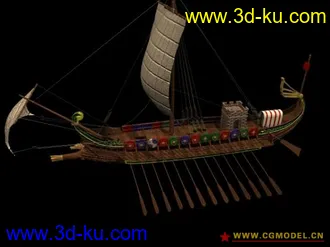 3D打印模型古代战船一款的图片