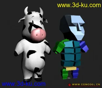 3D打印模型卡通牛 原创的图片