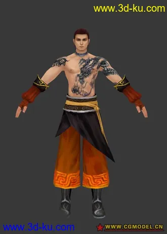 帅气的纹身男模型的图片