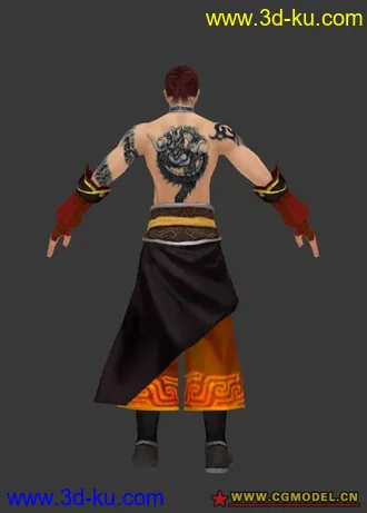 帅气的纹身男模型的图片