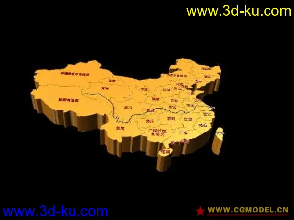 中国地图模型的图片1